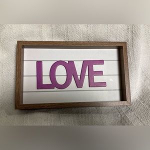 Love home decor sign wood